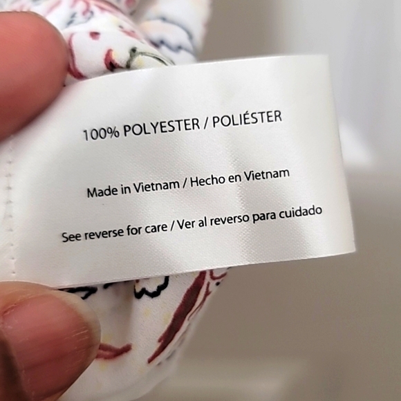 PEACE & PEARLS WOMEN'S BLOUSE V NECK BEUGE FLORAL PRINT FLUTTER SLEEVE S… - Picture 6 of 7